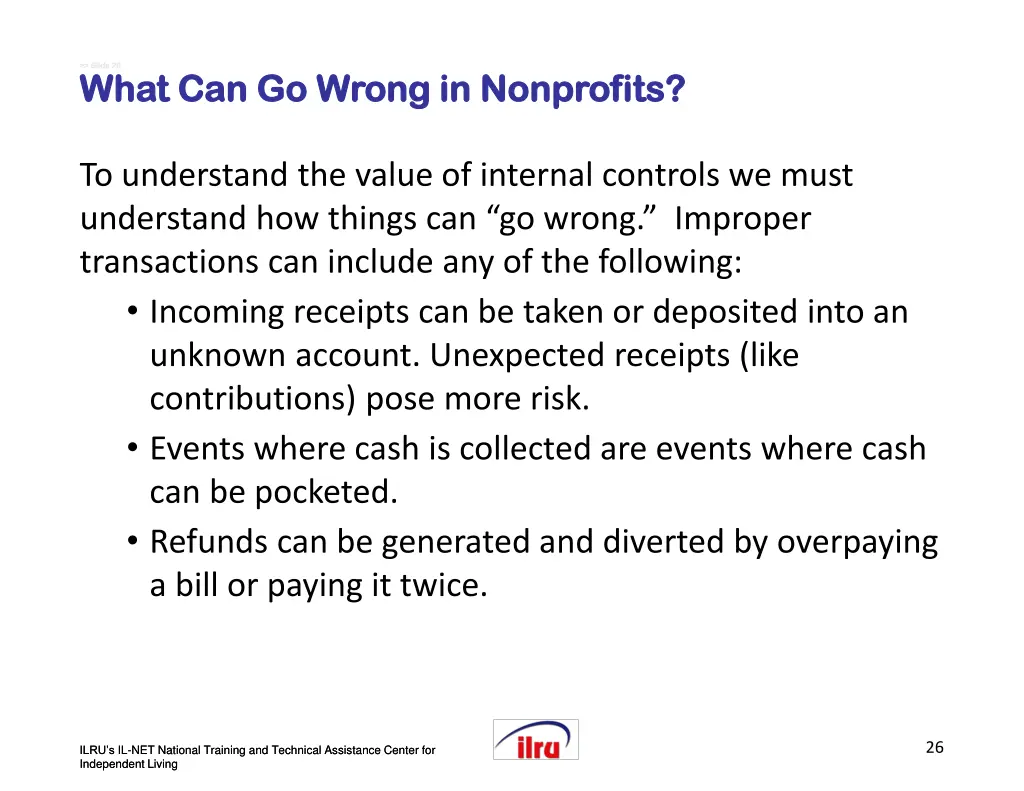 slide slide 26 what can go wrong in nonprofits