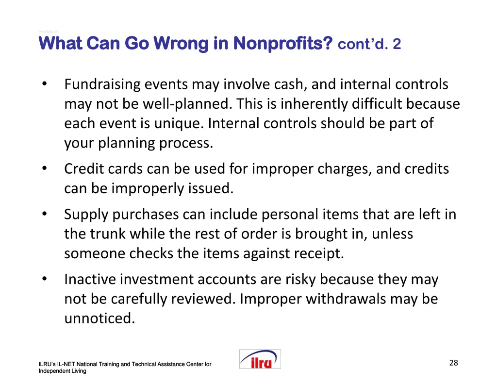 slide slide 28 what can go wrong in nonprofits