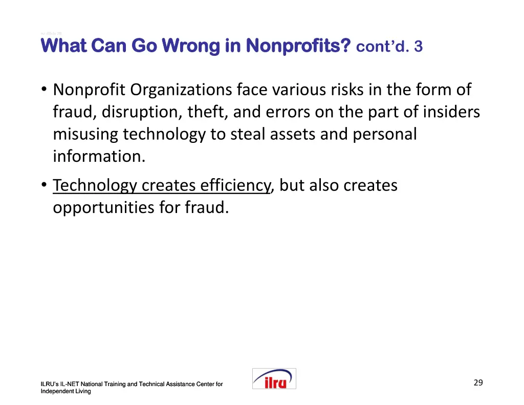 slide slide 29 what can go wrong in nonprofits