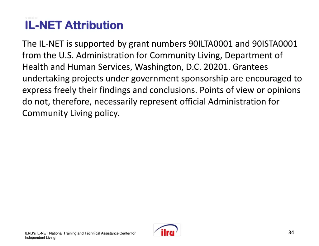 slide slide 34 il il net net attribution