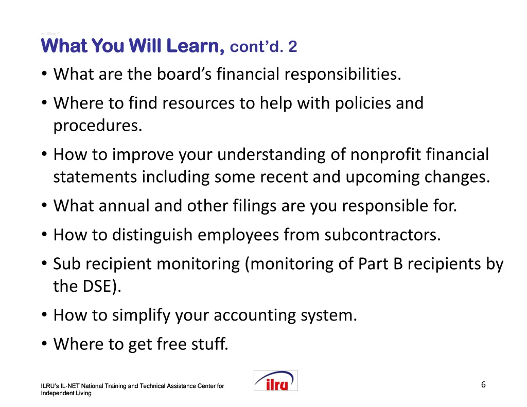 slide slide 6 6 what you will learn what you will