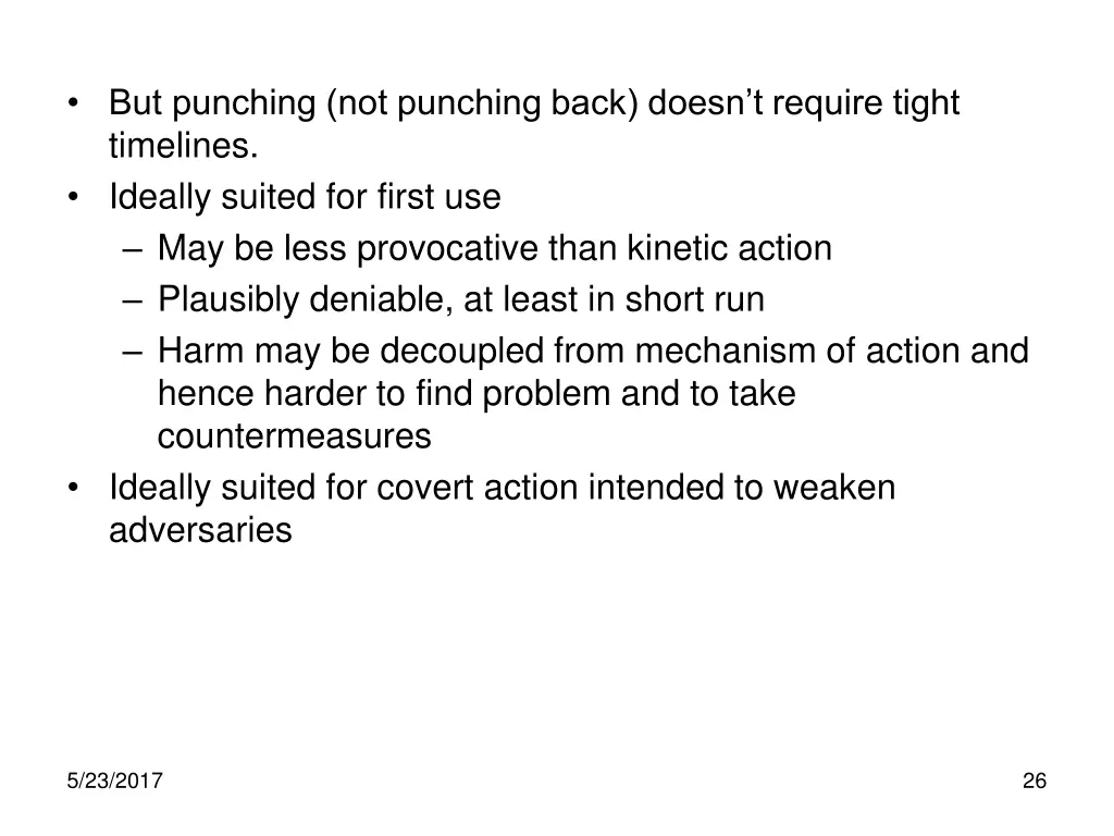 but punching not punching back doesn t require