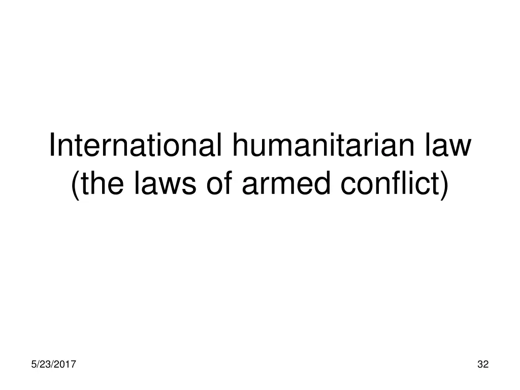 international humanitarian law the laws of armed