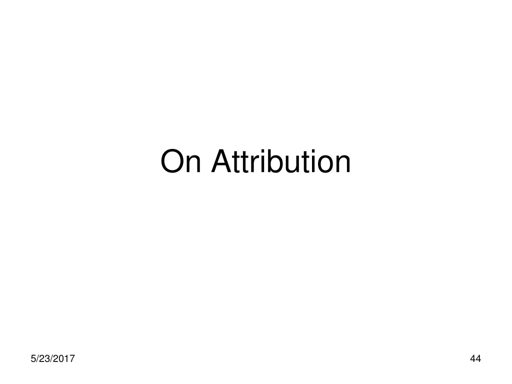 on attribution