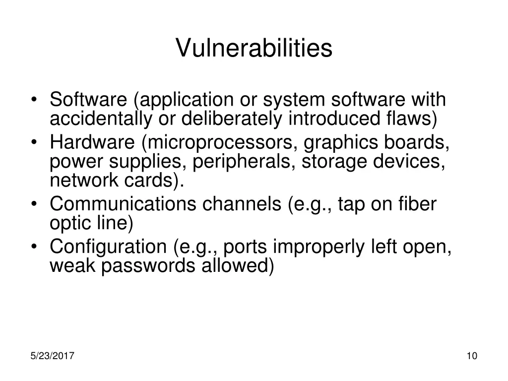 vulnerabilities