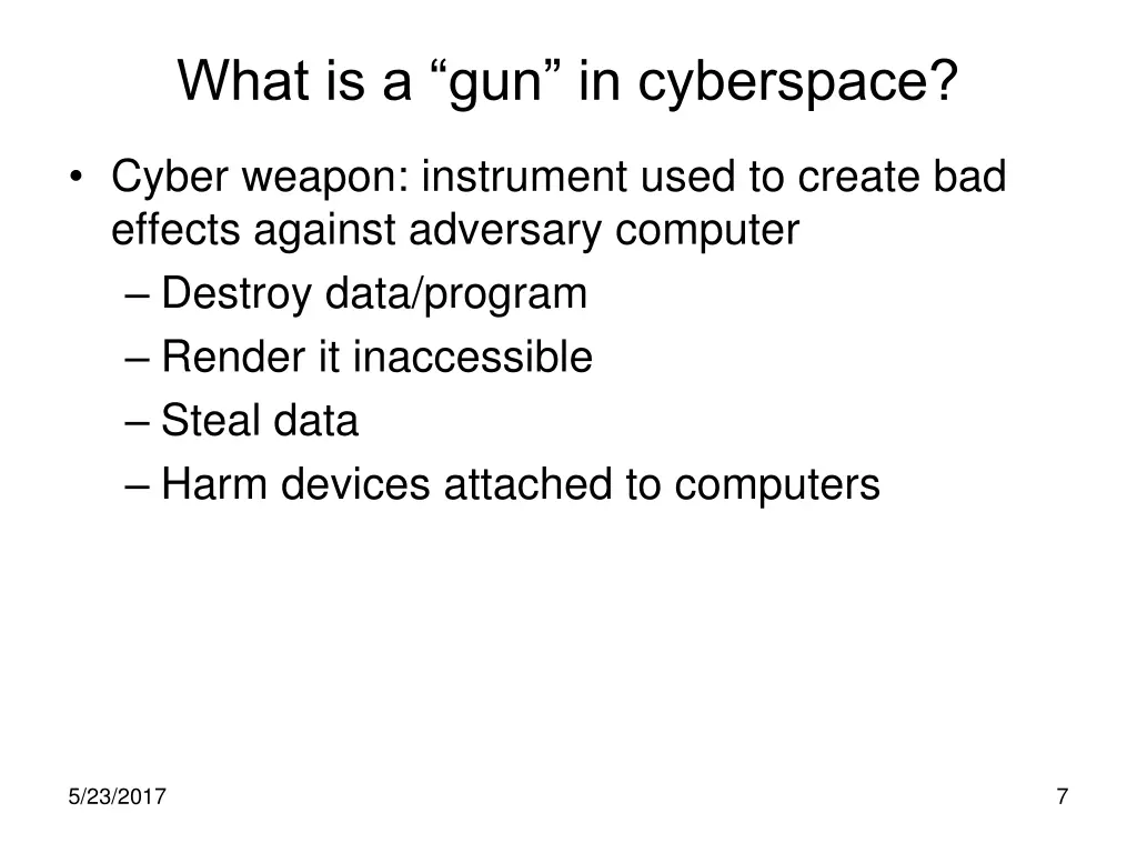 what is a gun in cyberspace