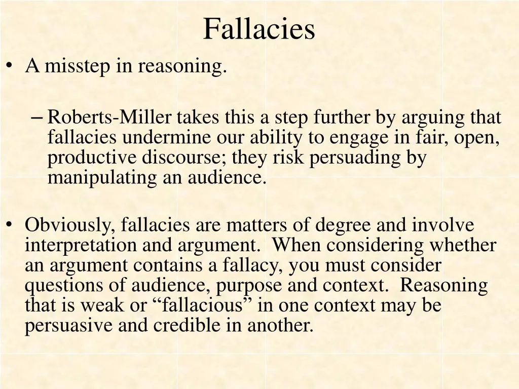 fallacies