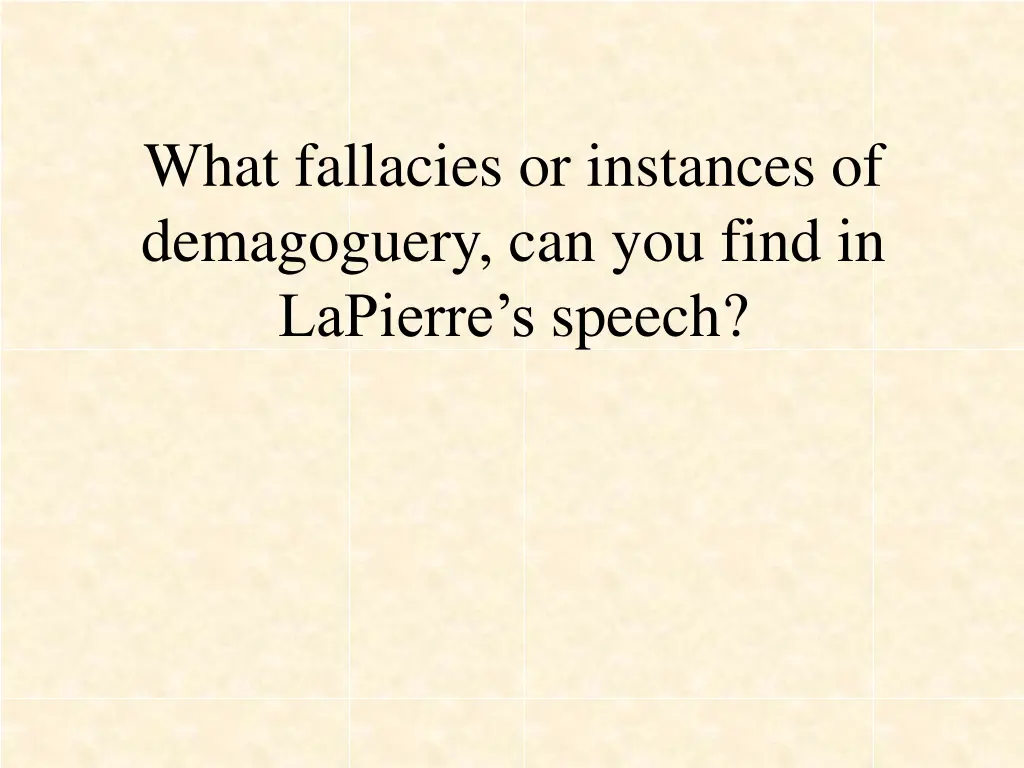 what fallacies or instances of demagoguery