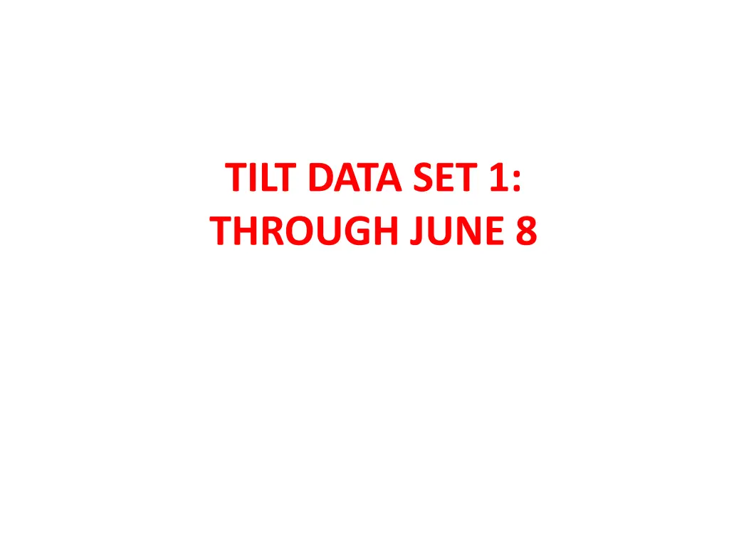 tilt data set 1 through june 8