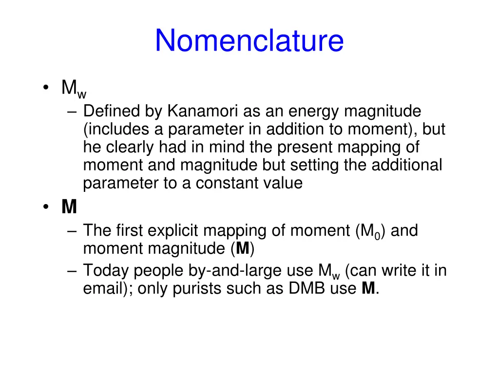 nomenclature