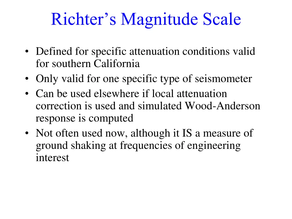 richter s magnitude scale