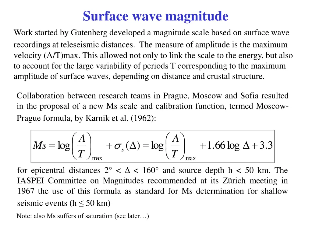 surface wave magnitude