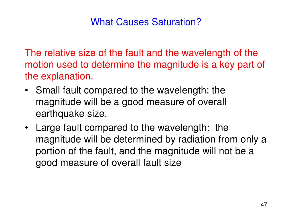 what causes saturation