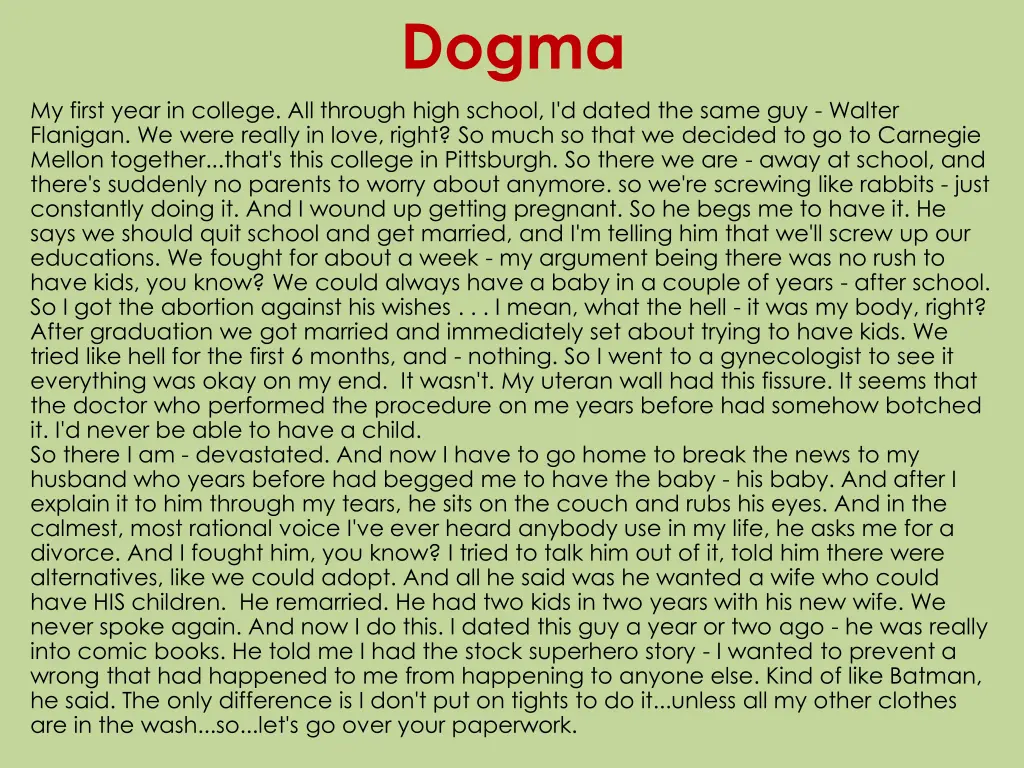 dogma