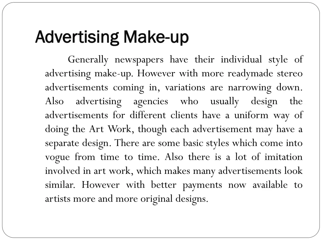 advertising make advertising make up