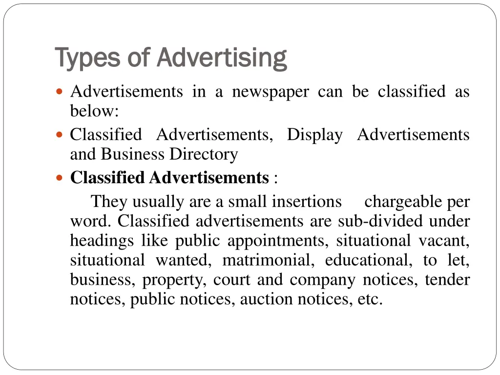 types of advertising types of advertising