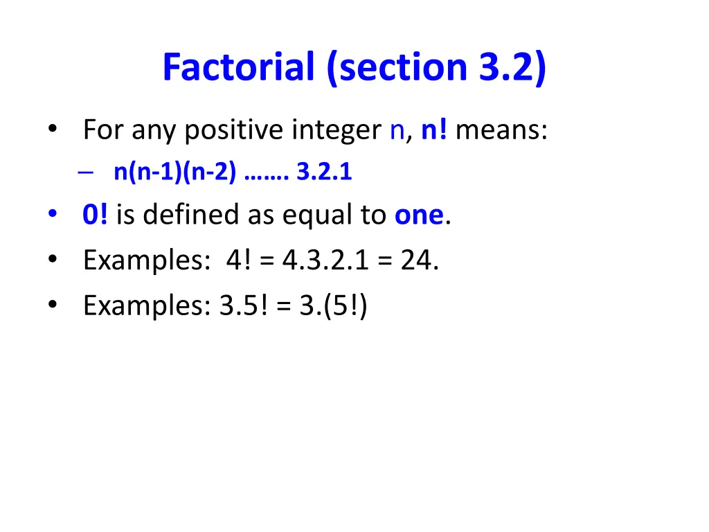 factorial section 3 2