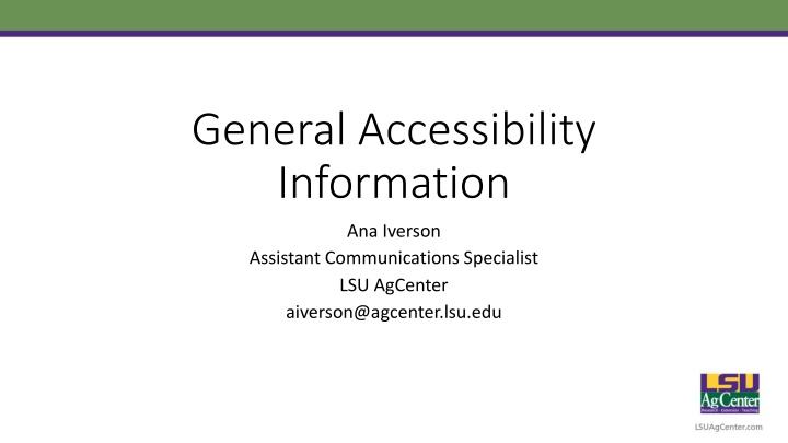 general accessibility information