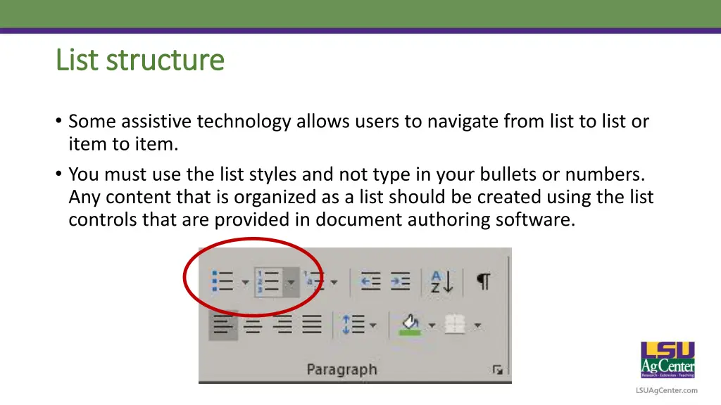 list structure list structure