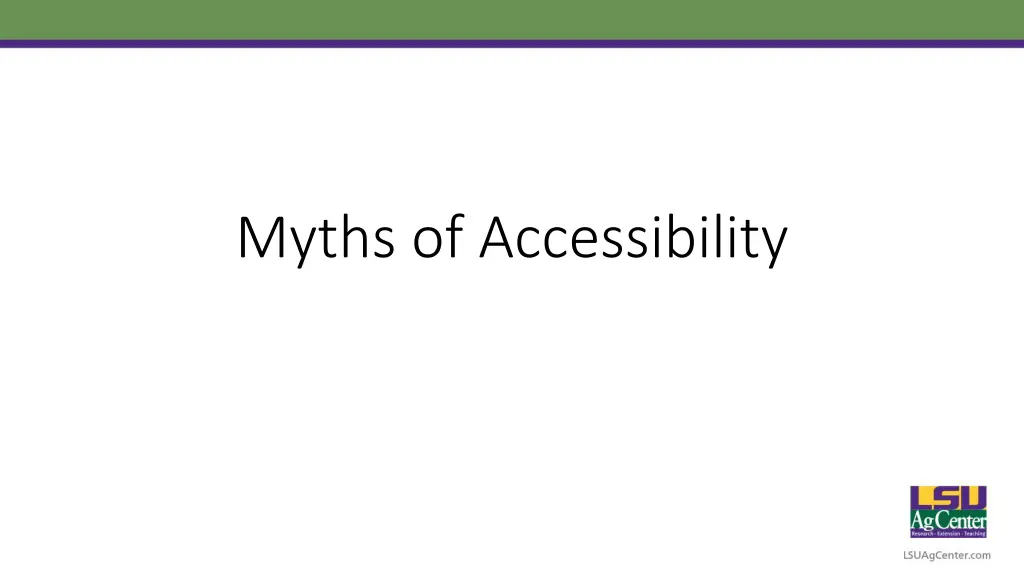 myths of accessibility