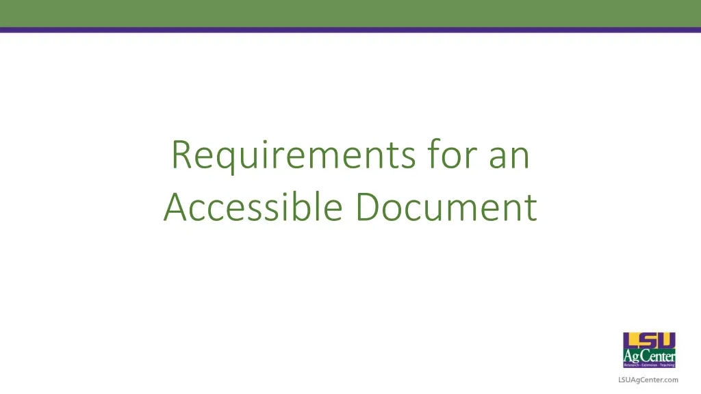 requirements for an accessible document