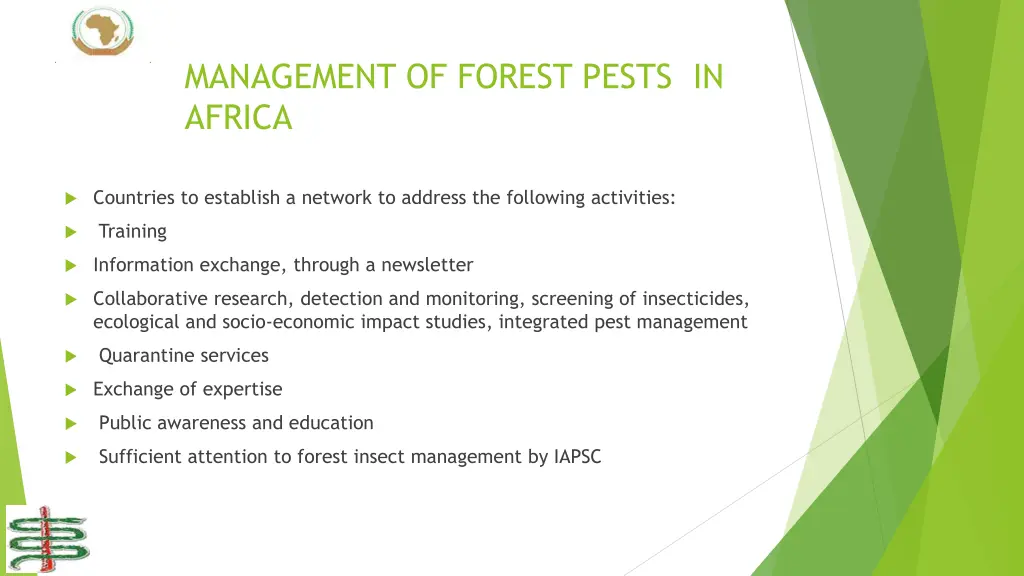 management of forest pests in africa