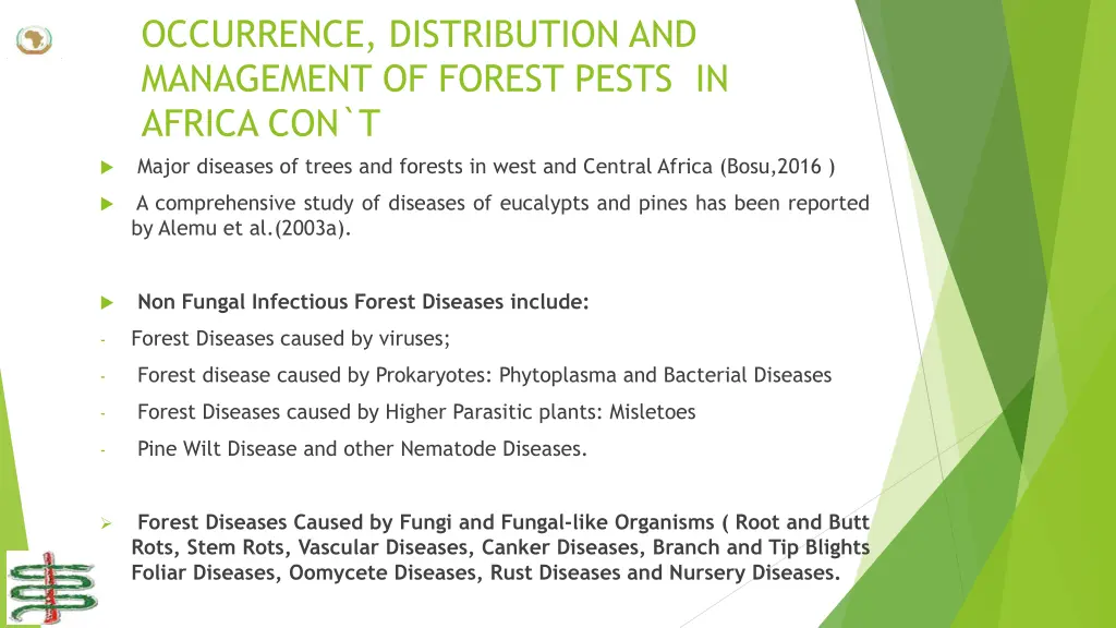 occurrence distribution and management of forest 1