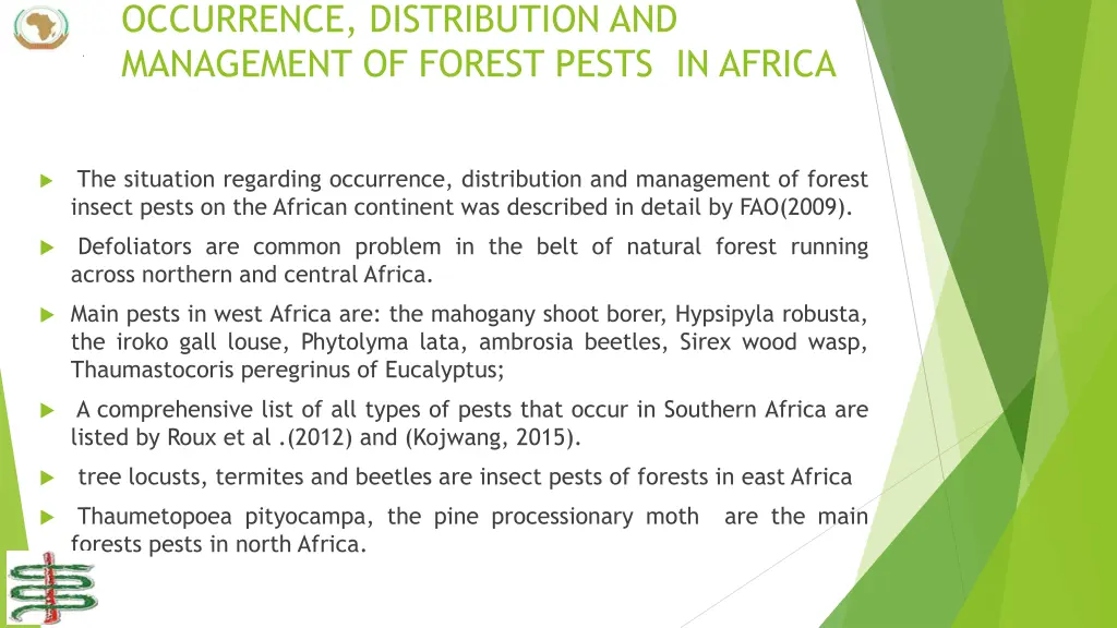 occurrence distribution and management of forest