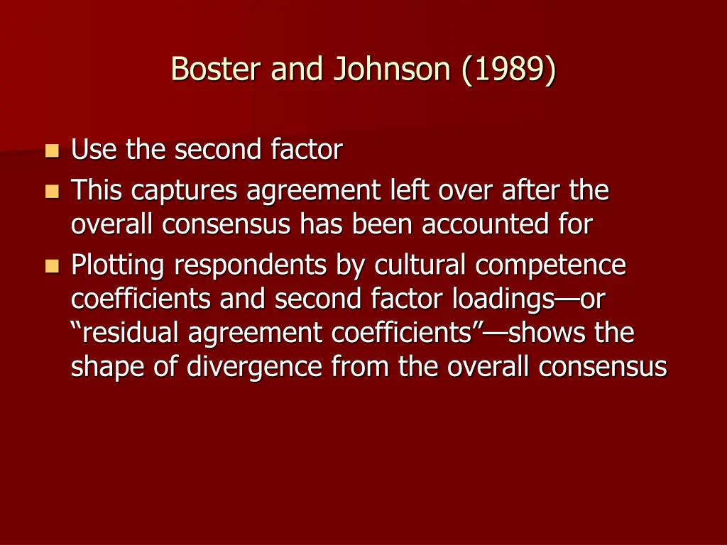 boster and johnson 1989