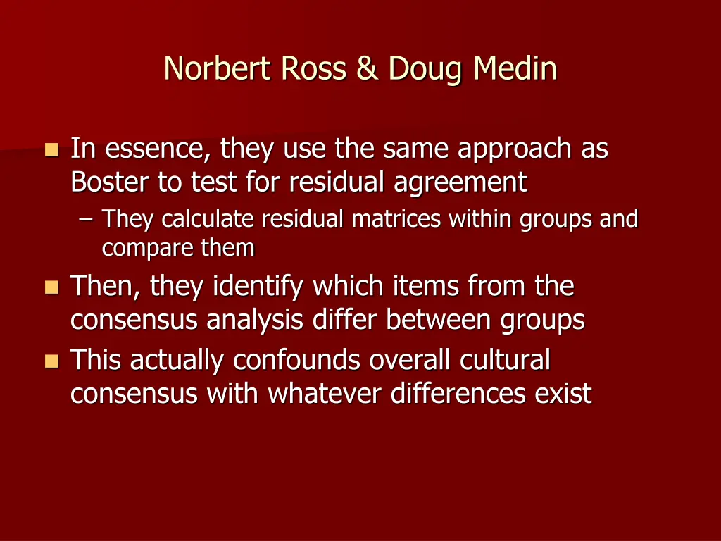 norbert ross doug medin