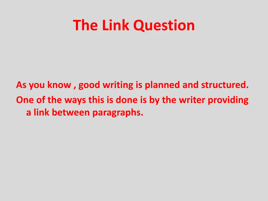 the link question 1