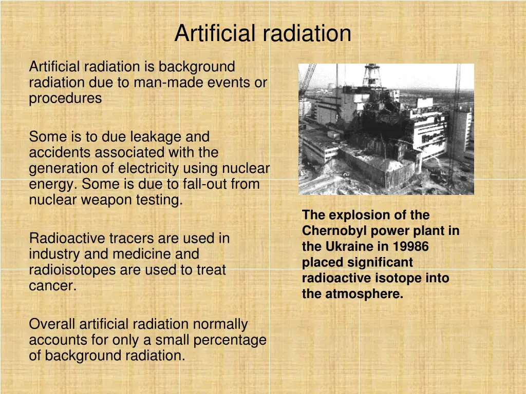 artificial radiation