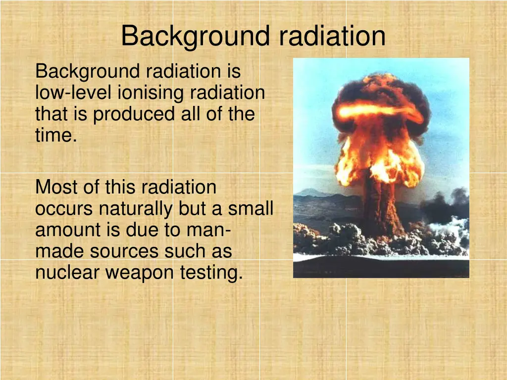 background radiation background radiation