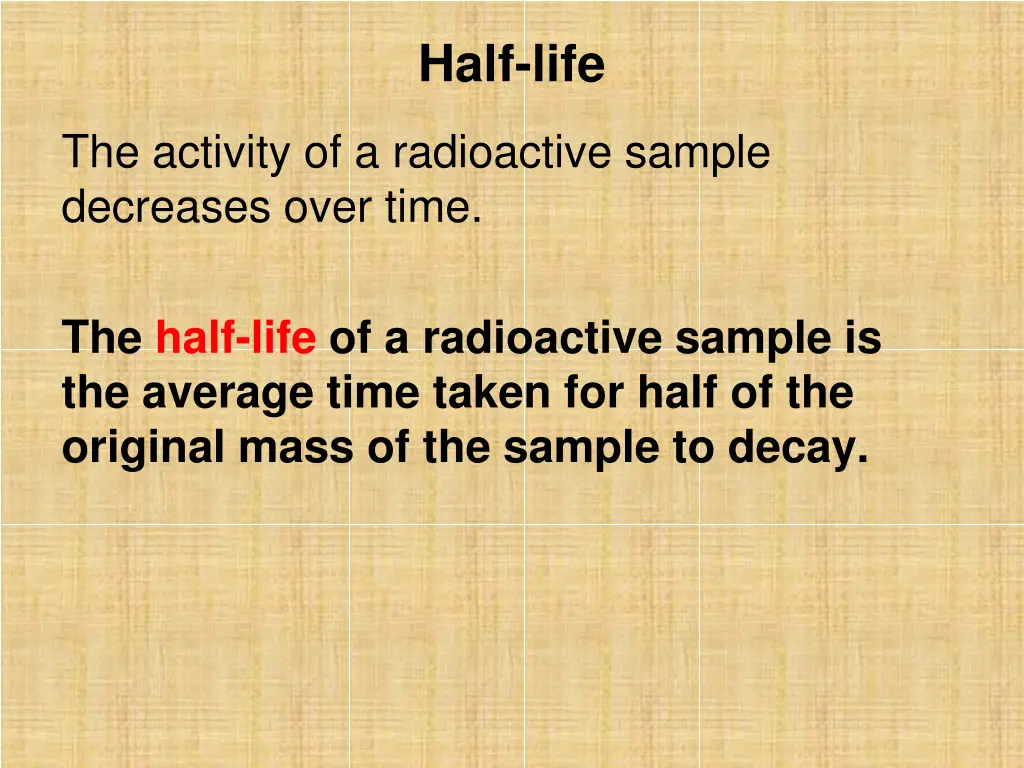 half life