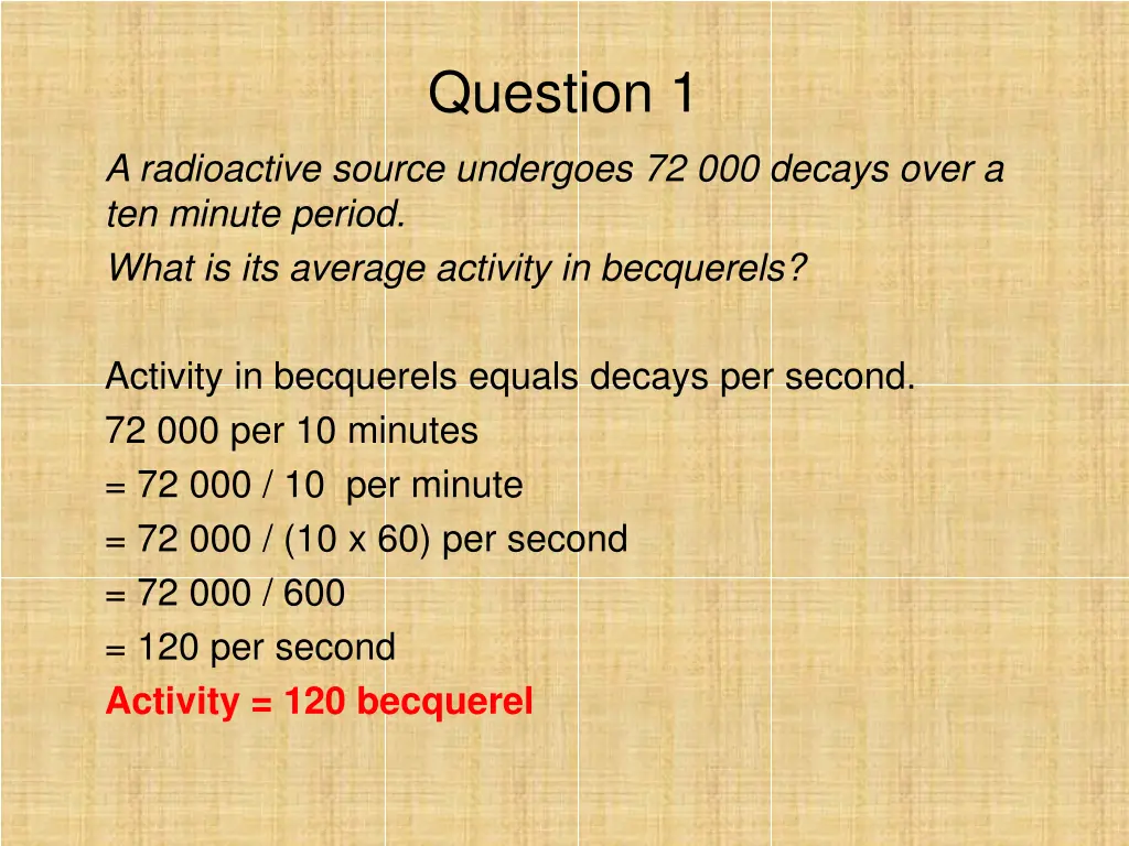 question 1 1