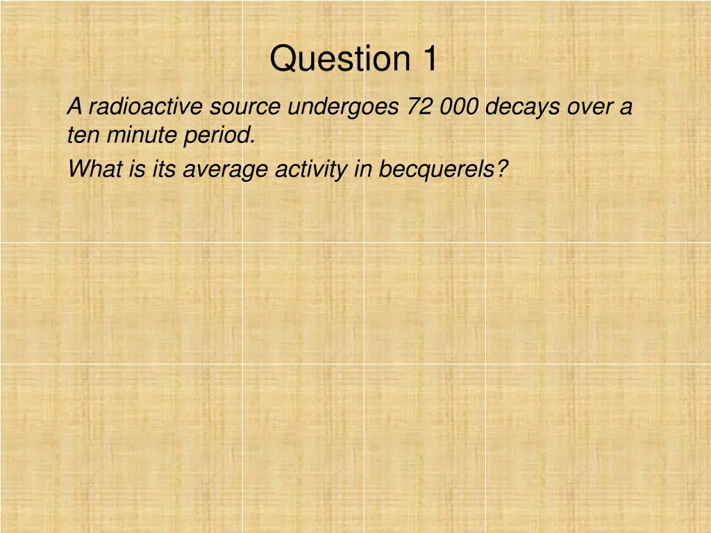 question 1