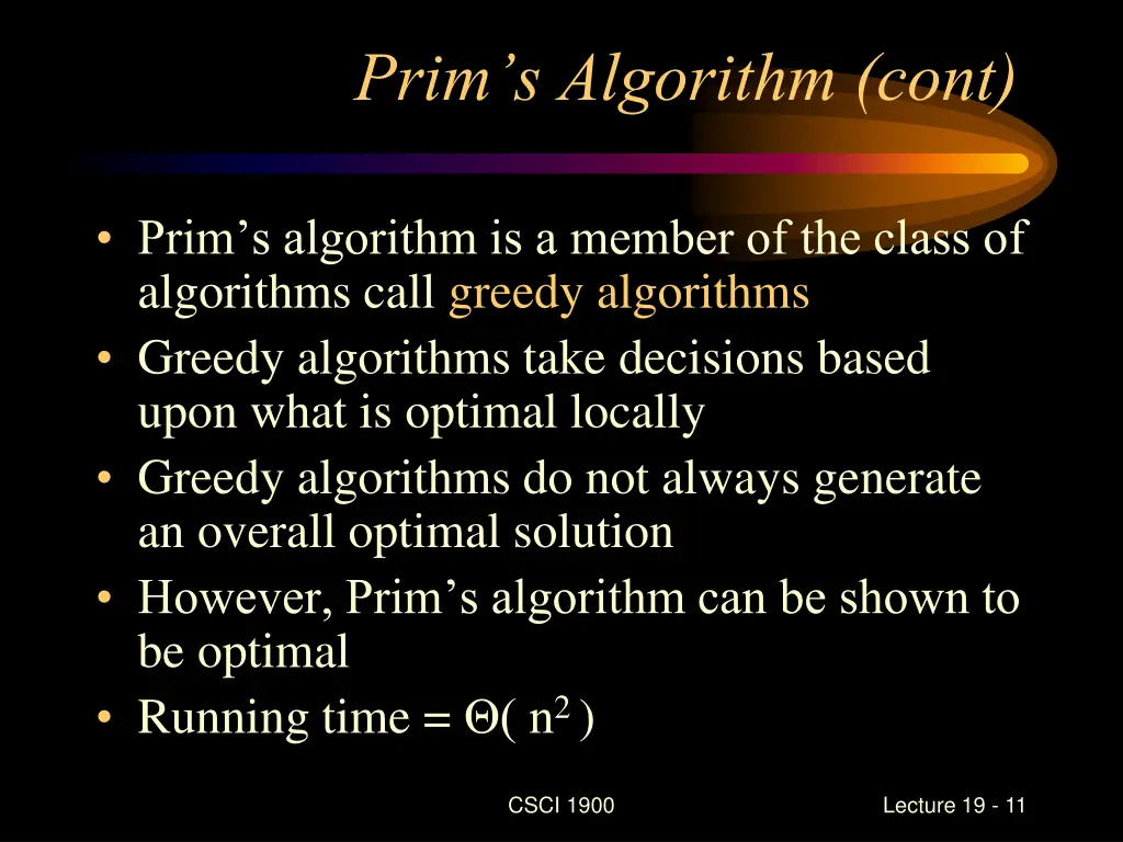 prim s algorithm cont