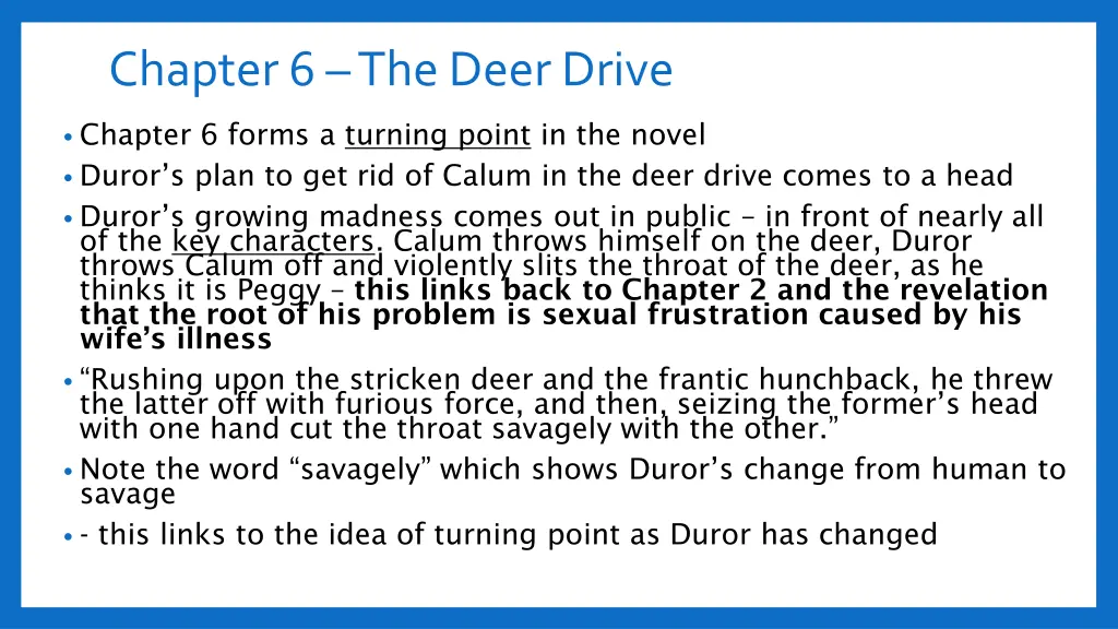 chapter 6 the deer drive