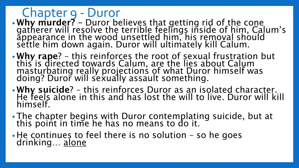 chapter 9 duror why murder duror believes that