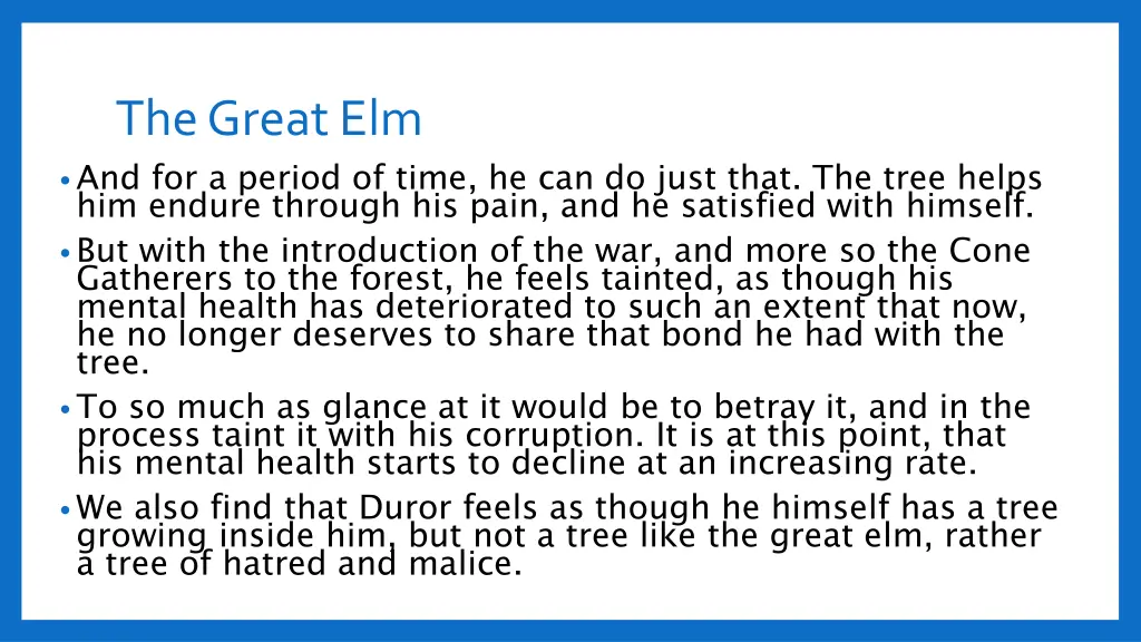 the great elm and for a period of time