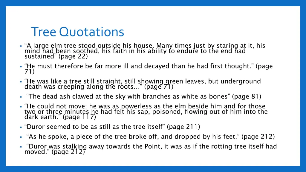 tree quotations a large elm tree stood outside