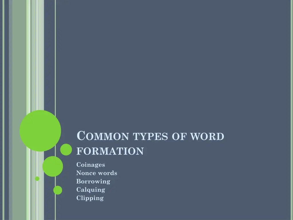 c ommon types of word formation