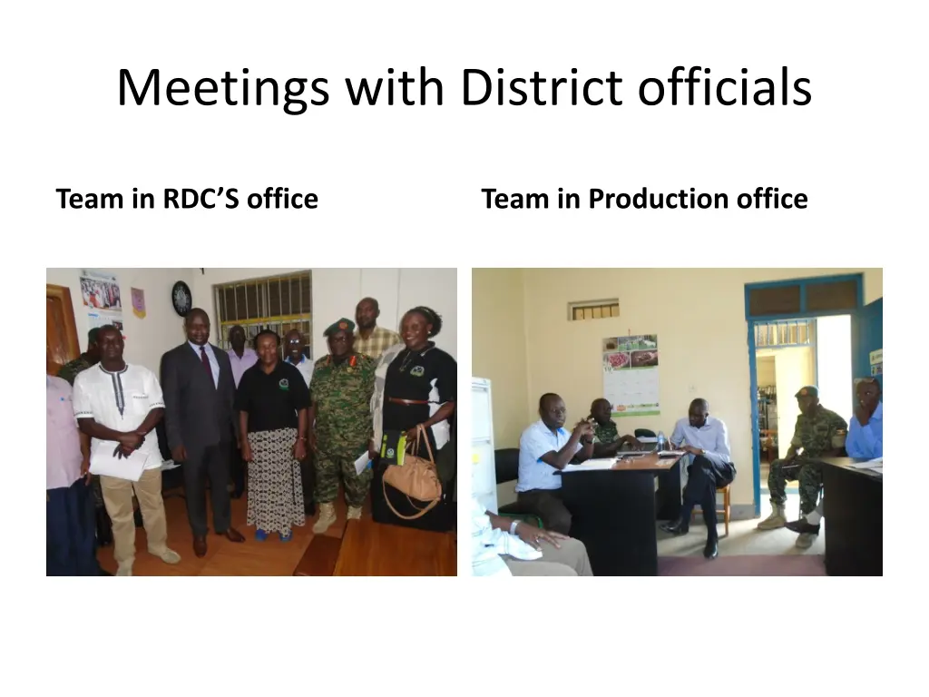 meetings with district officials