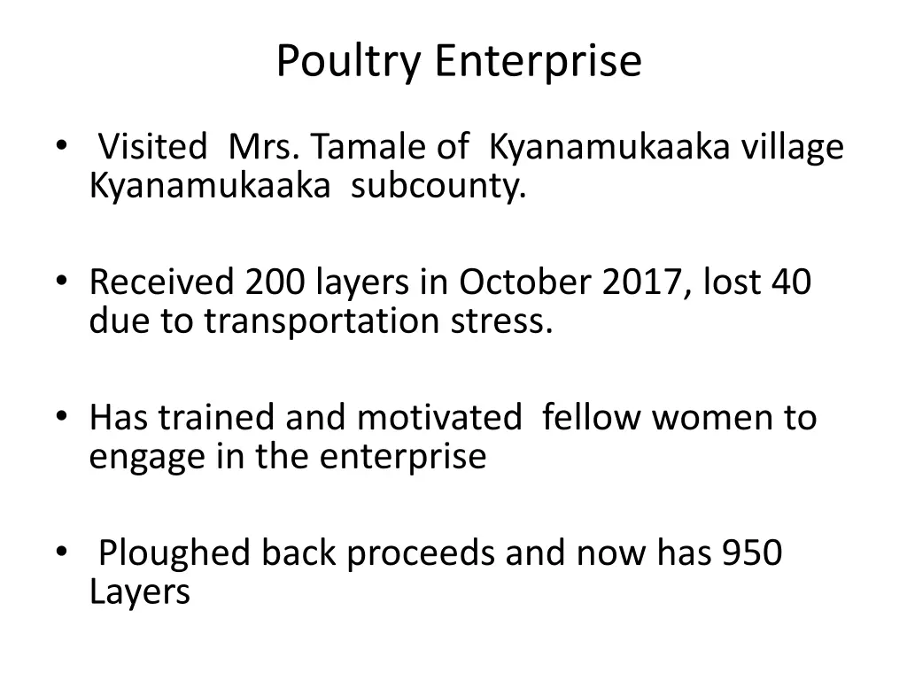 poultry enterprise