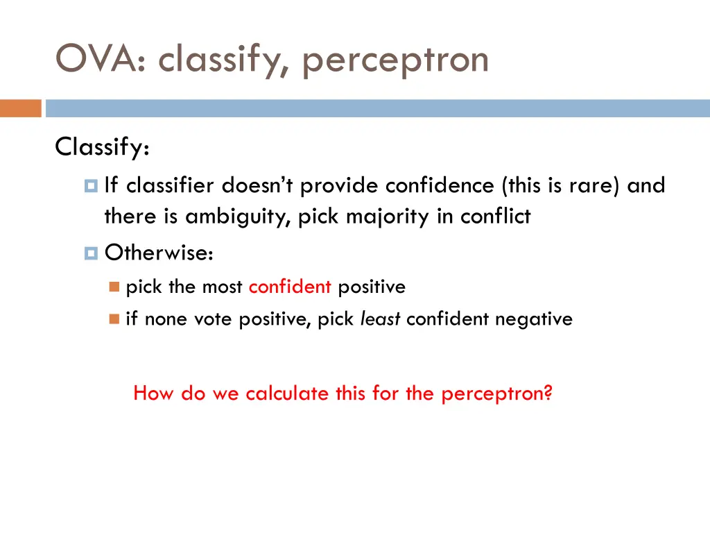 ova classify perceptron