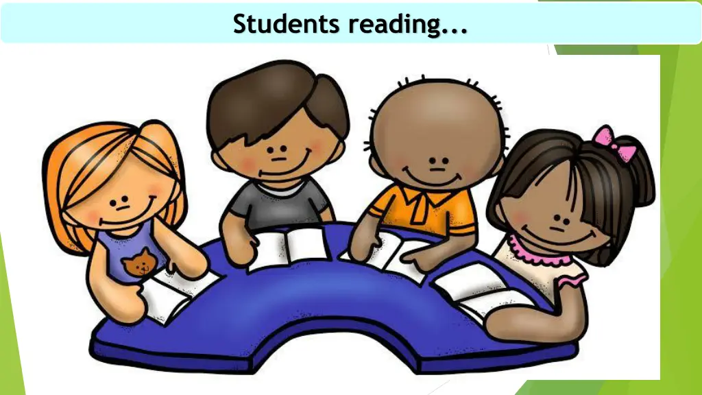 students reading