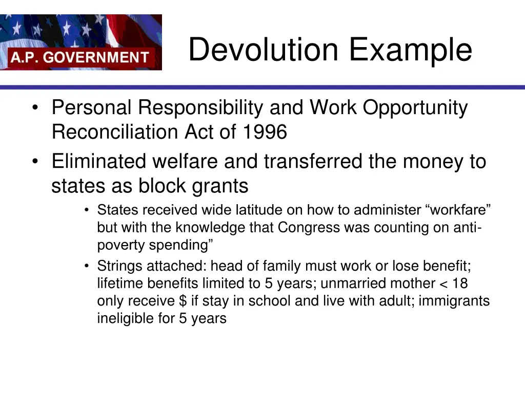 devolution example