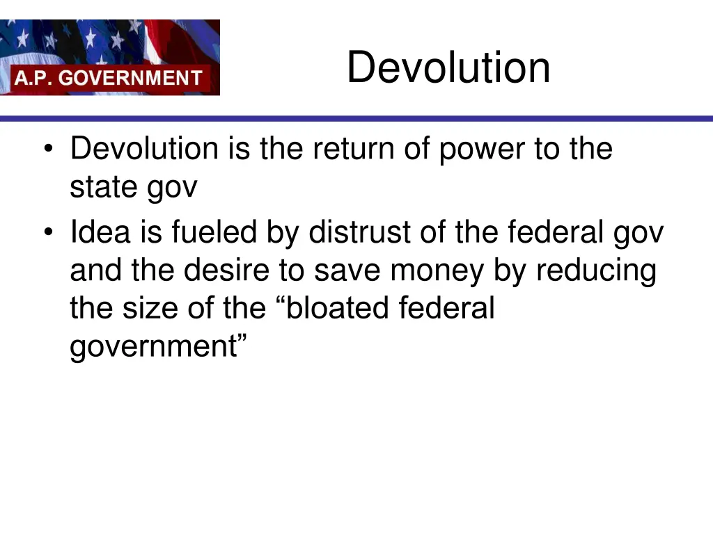 devolution