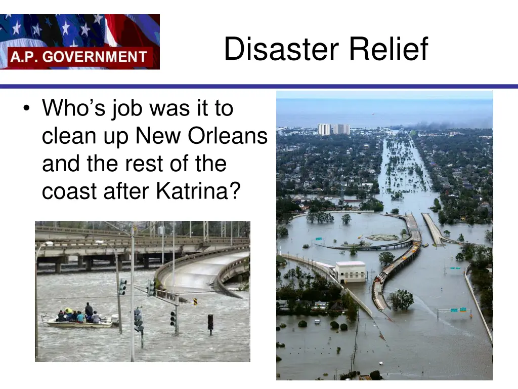 disaster relief