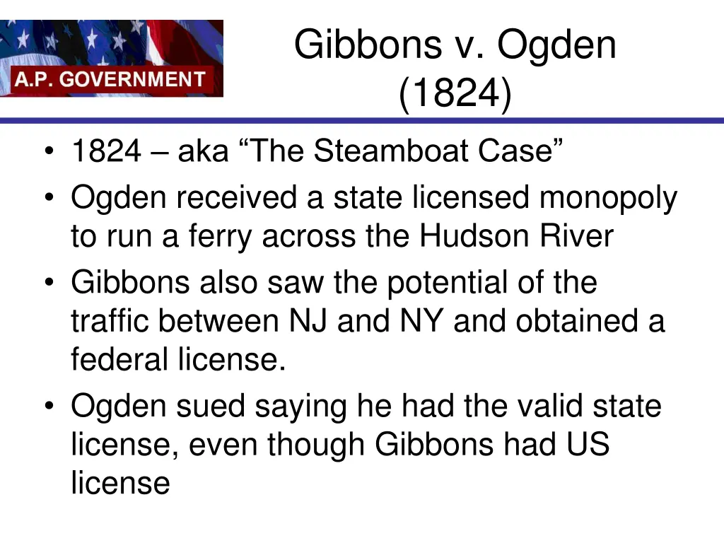 gibbons v ogden 1824